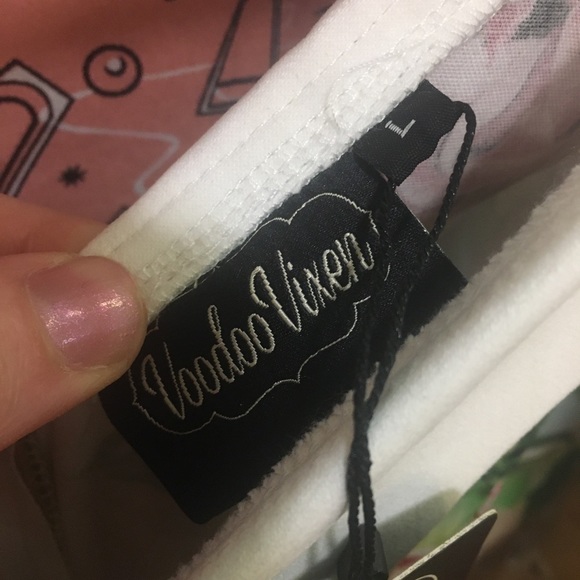 💐Voodoo Vixen Lillian Floral Swing Dress Beige - Picture 7 of 10